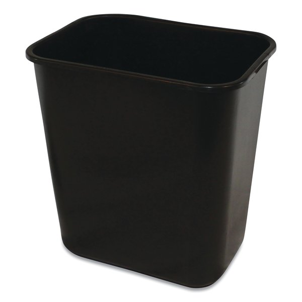 Impact Products 28 qt Rectangular Trash Can, Black, Open Top, Polyethylene IMP 7702-5